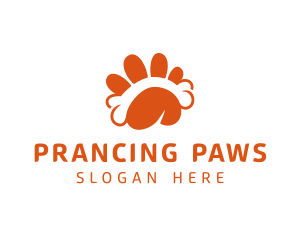 Dog Paw Bone logo design