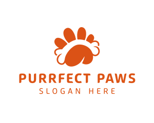 Dog Paw Bone logo design