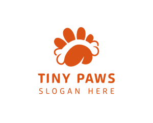 Dog Paw Bone logo design