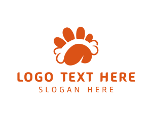 Litter - Dog Paw Bone logo design