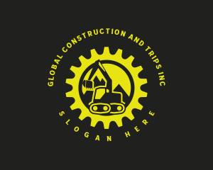 Industrial Excavator Demolition Logo
