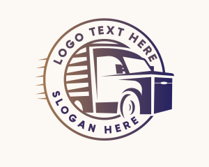 Badge - Fast Courier Trucking logo design