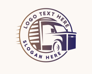 Freight - Fast Courier Trucking logo design