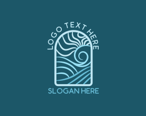 Ocean - Sea Wave Resort logo design