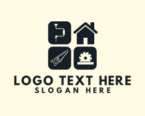 Laborer - Generic Carpentry Tool logo design