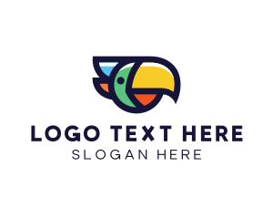 Travel - Forest Parrot Head logo design