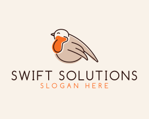 Swift - Chubby Robin Bird logo design