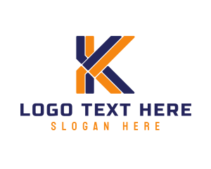 Alphabet - Modern Tech K logo design