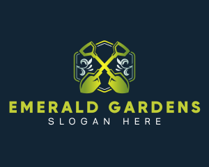 Shovel Planting Garden logo design