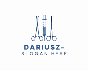 Syringe - Medical Surgery Instruments logo design