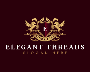 Luxury Stallion Pegasus Shield logo design