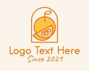 Fruit Stand - Orange Fruit Harvest logo design