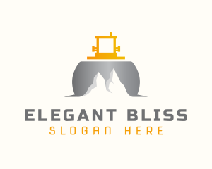 Mountain Bulldozer Contractor Logo