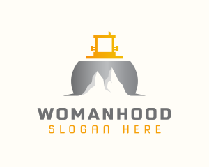 Mountain Bulldozer Contractor Logo