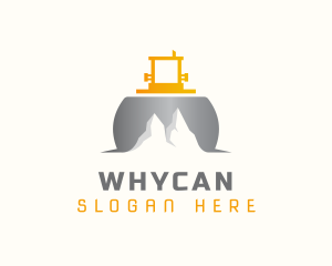 Mountain Bulldozer Contractor Logo