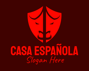 Spanish - Red Bullfight Shield logo design