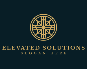 Religious Cross Circle logo design