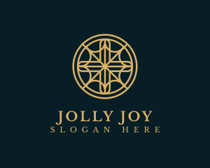 Religious Cross Circle logo design