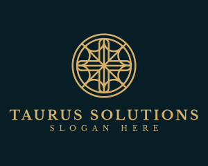 Religious Cross Circle logo design