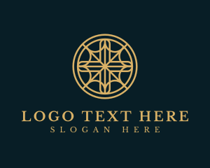 Religious Cross Circle Logo