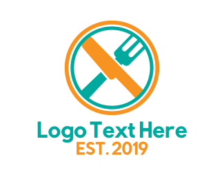 Abstract Plate Dining Logo
