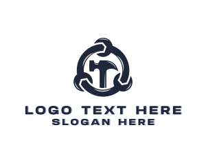 Wrench - Industrial Hammer Wrench logo design