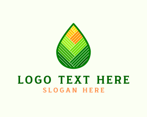 Herbal - Organic Farming Droplet logo design