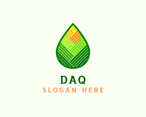 Vegan - Organic Farming Droplet logo design