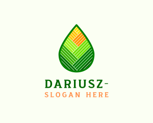 Dew - Organic Farming Droplet logo design