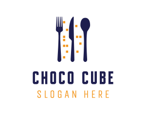 Kitchenware - City Lights Restaurant Cutlery logo design