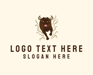 Steak - Fast Bull Ox logo design