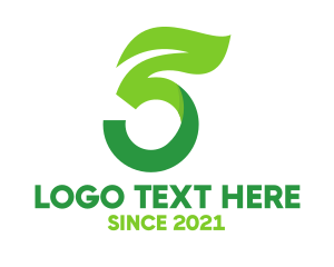 Green Leaf - Nature Number 3 logo design