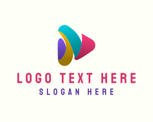 Video Player - Colorful Media Player logo design