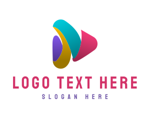 Player - Colorful Media Player logo design
