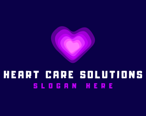 Love Heart Valentine logo design