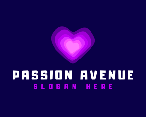 Passion - Love Heart Valentine logo design