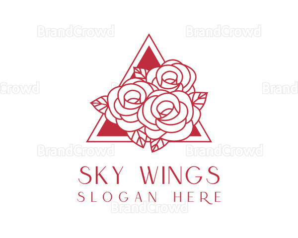 Red Roses Bouquet Logo