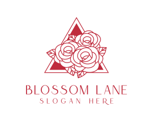 Bouquet - Red Roses Bouquet logo design