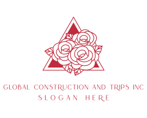 Event Styling - Red Roses Bouquet logo design