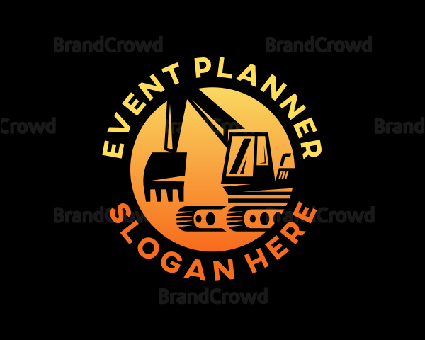 Excavator Digger Machinery Logo