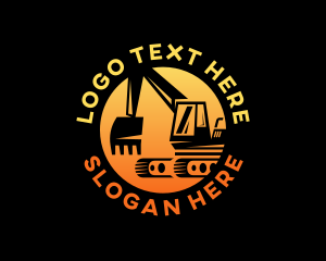 Miner - Excavator Digger Machinery logo design