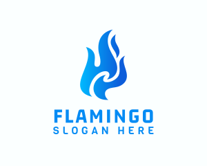 Flaming Fire Torch Logo