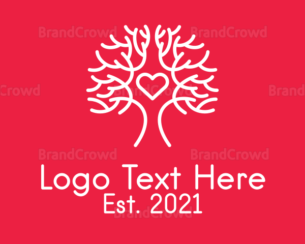 Heart Love Tree Logo