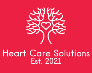 Heart Love Tree logo design