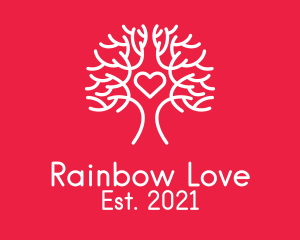 Heart Love Tree logo design