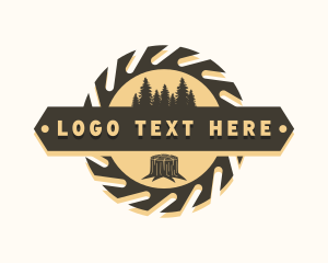 Woodworker - Lumberjack Wood Saw logo design