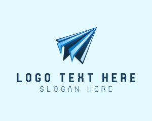 Postal - Paper Plane Origami logo design