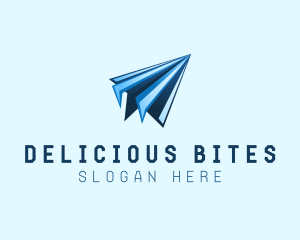 Paper Plane Origami Logo