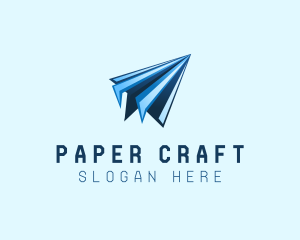 Paper Plane Origami logo design