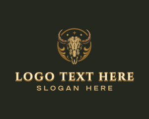 Horn - Rustic Bull Ranch logo design